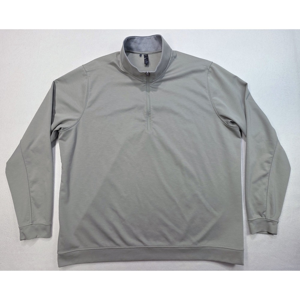 Adidas Golf Pullover Men 2XL Moss Beige 1/4 Zip LIMITED USE Performance Jacket